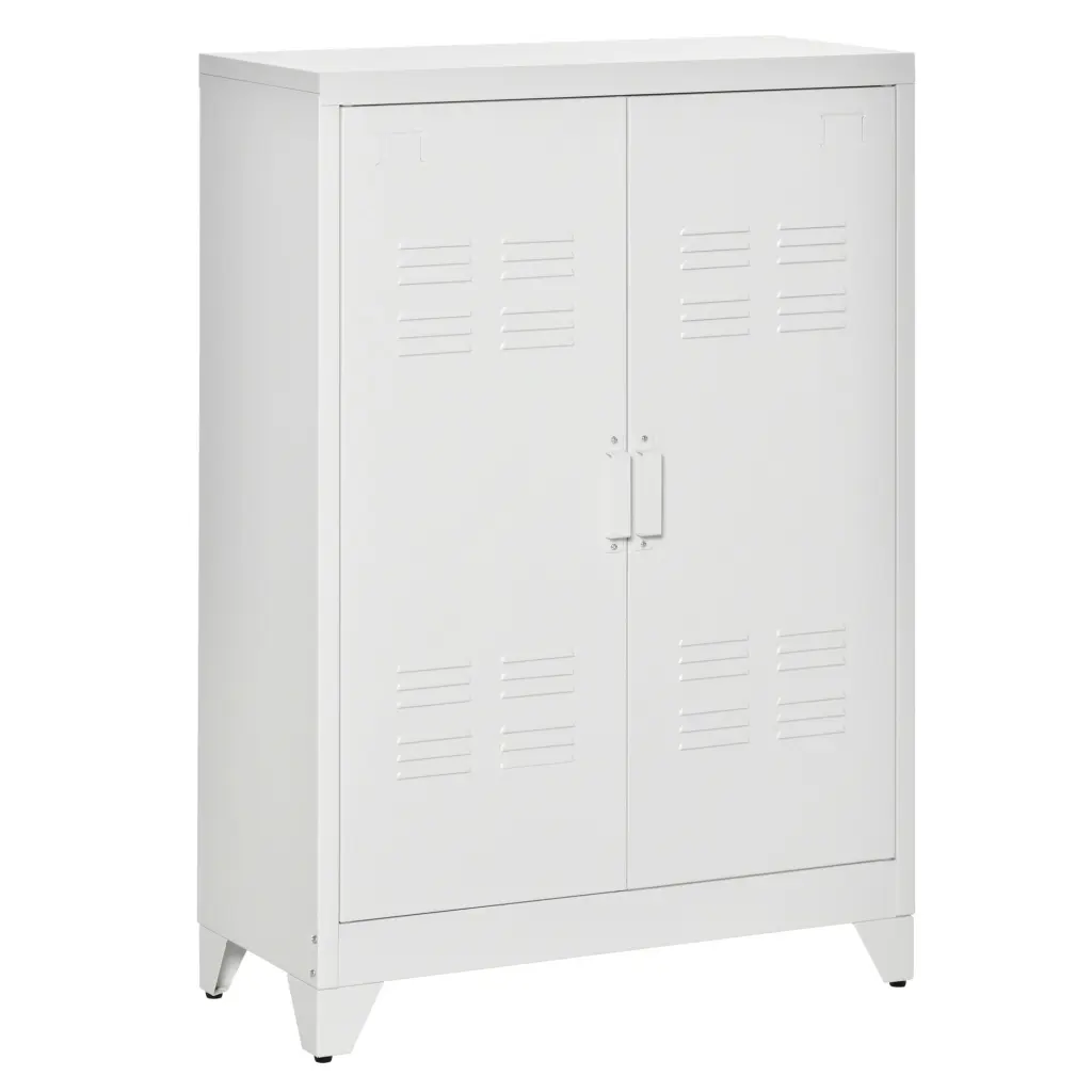 Homcom Industrial Steel Garage Storage Cabinet Double Doors aosom business