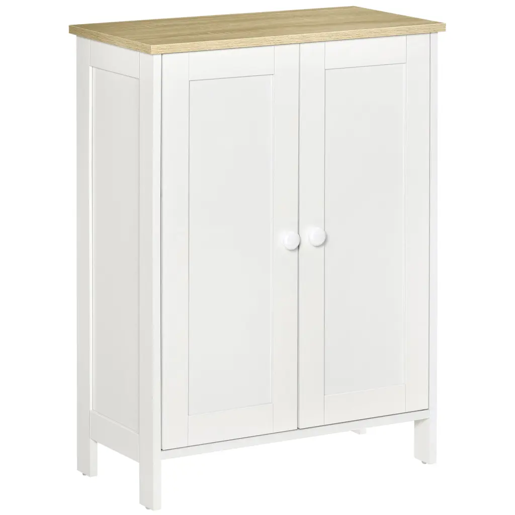 Homcom Storage Cabinet Double Door Cupboard 2 Customizable Shelves aosom business