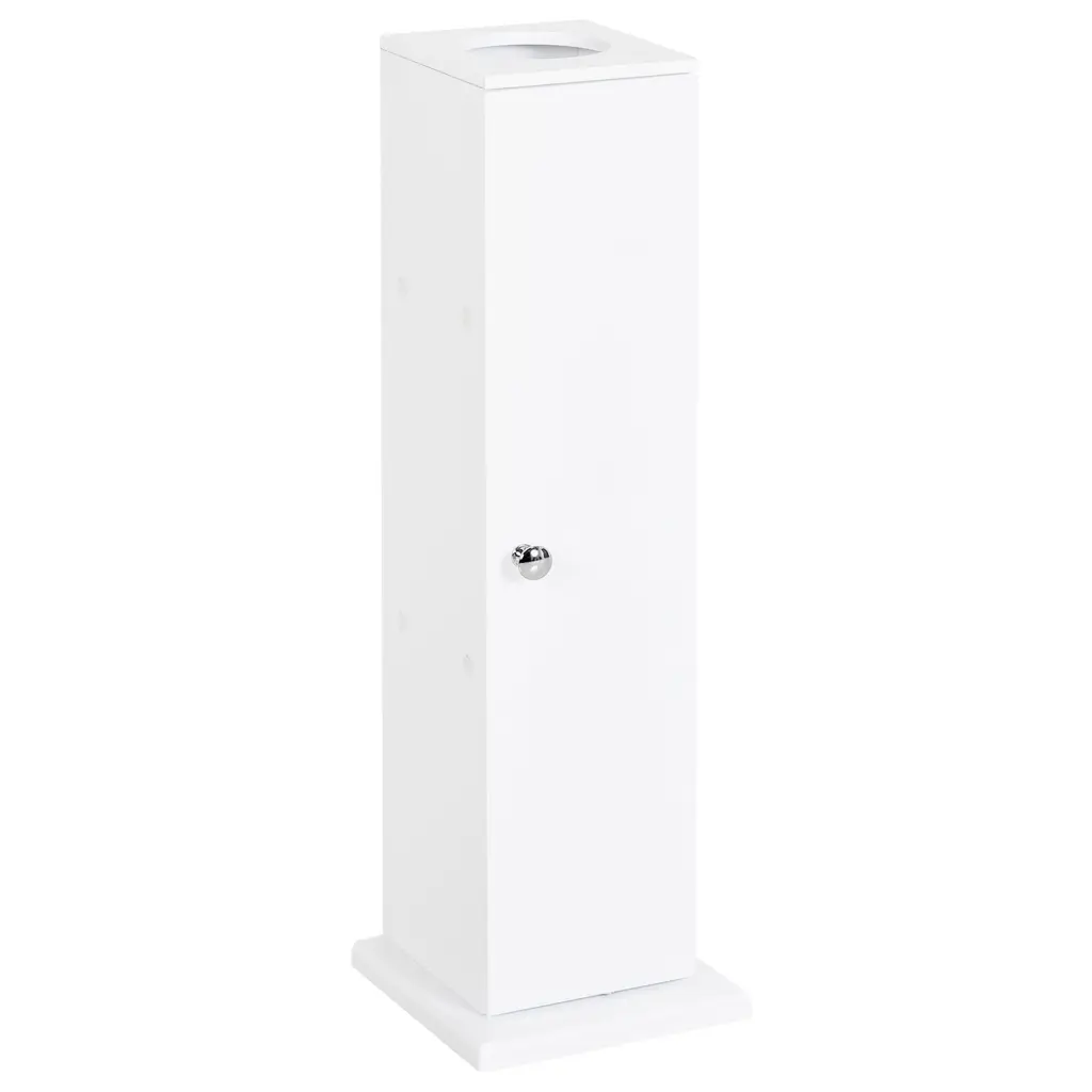 Toilet Paper Cabinet Small Bathroom Corner Floor Cabinet Doors Storage aosom business