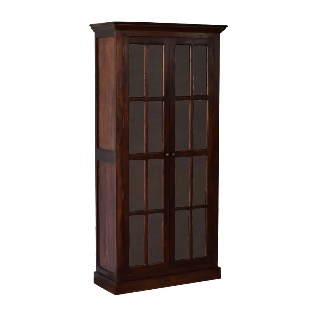 Tall Cherry Glazed Cabinet Solid Timber Home Storage artisan furniture