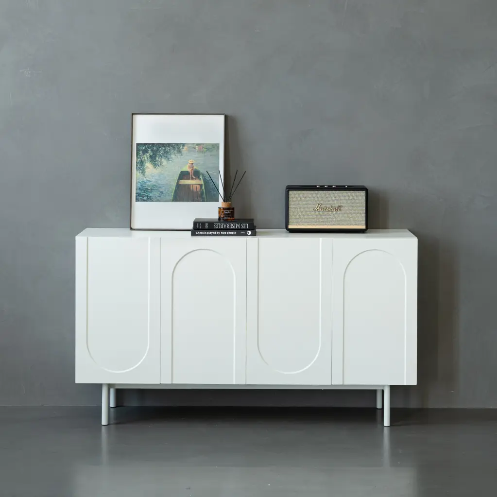 4 Door Cabinet Modern Accent Cabinet Sideboard Buffet Cabinet Entryway Storage ms furniture