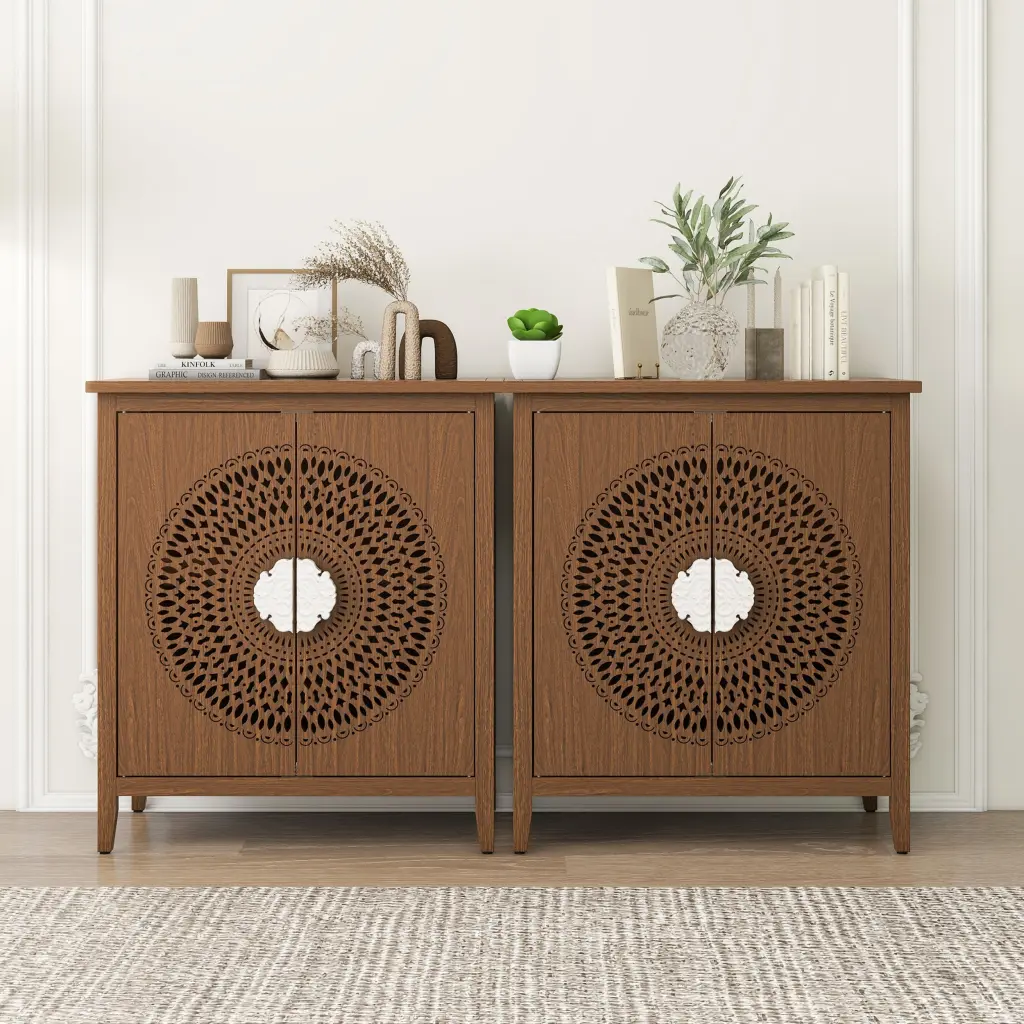 2 Door Cabinet American Home Decor Bedroom Living Room Storage Furniture rnb