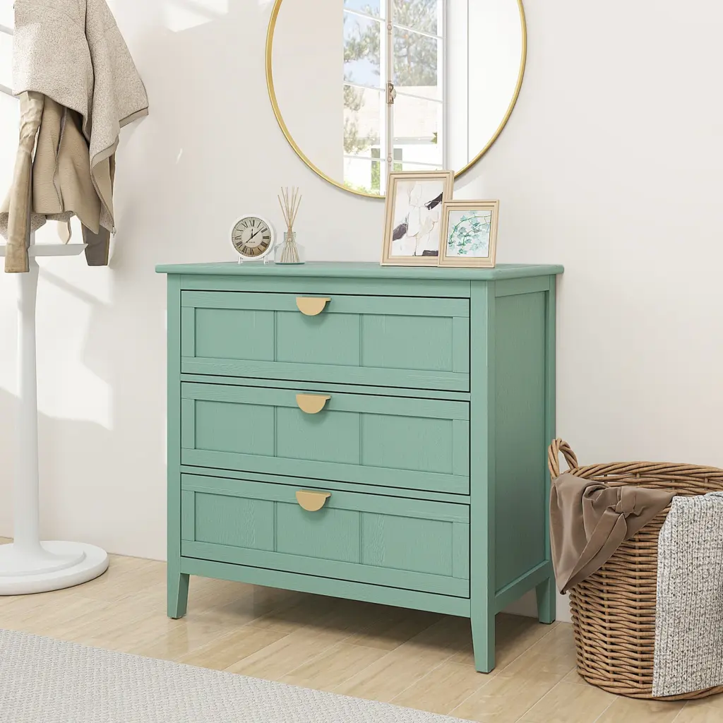 3 Drawer Cabinet American Home Decor Bedroom Living Room rnb