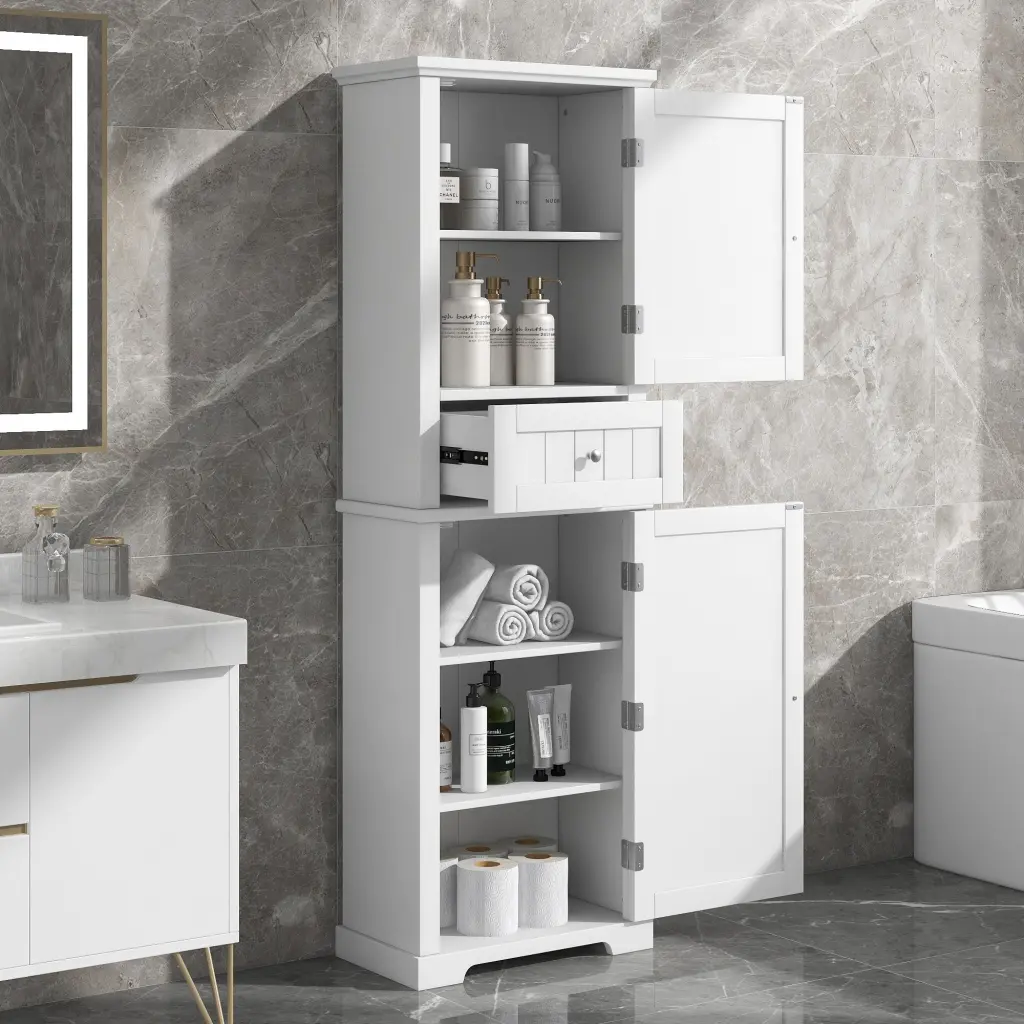 Tall Bathroom Storage Cabinet, Freestanding Storage Cabinet Drawe rnb