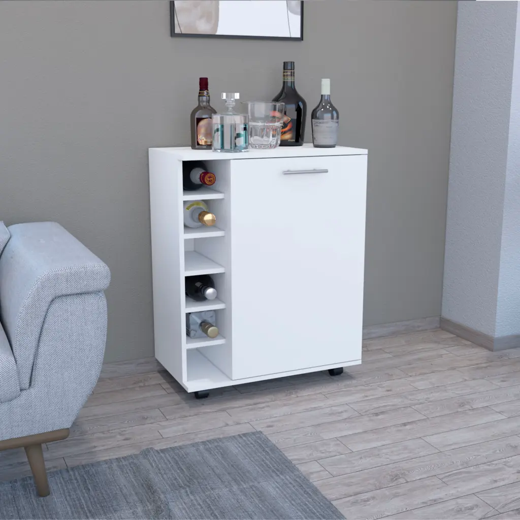 32 Inch White Bar Coffee Shopping Basket Kitchen or Living Room Storage Cabinet rta muebles colombia