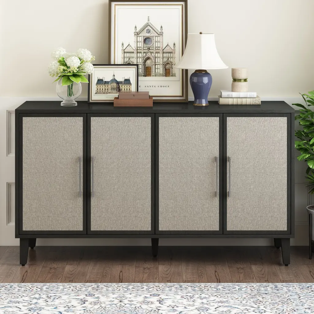 Premium Style Cabinet Four Linen Cabinet Doors Home Storage u_style