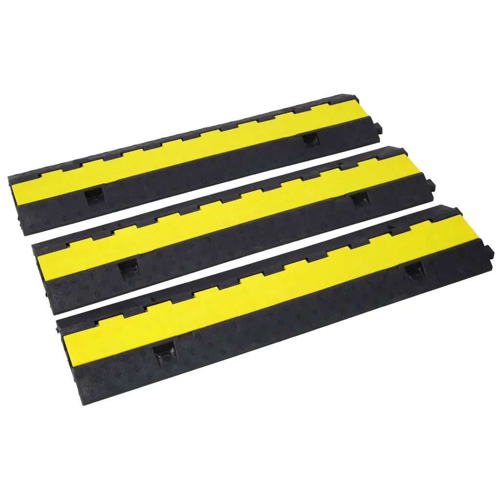 2 Channel Cable Protector Ramp Elastomer Modular Speed Bump Wires g-h