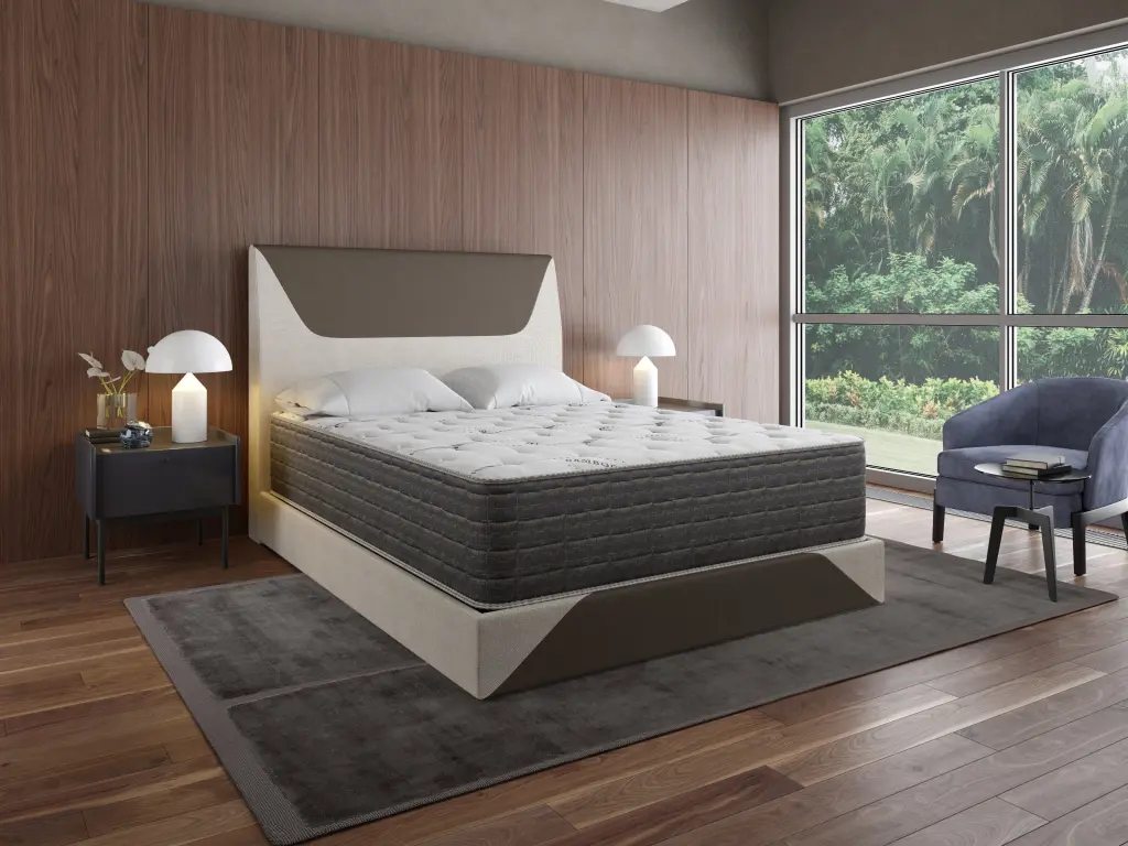 13.5 Dreamflex Two Sided Plush California King Mattress White Gray Bed Comfort b2712