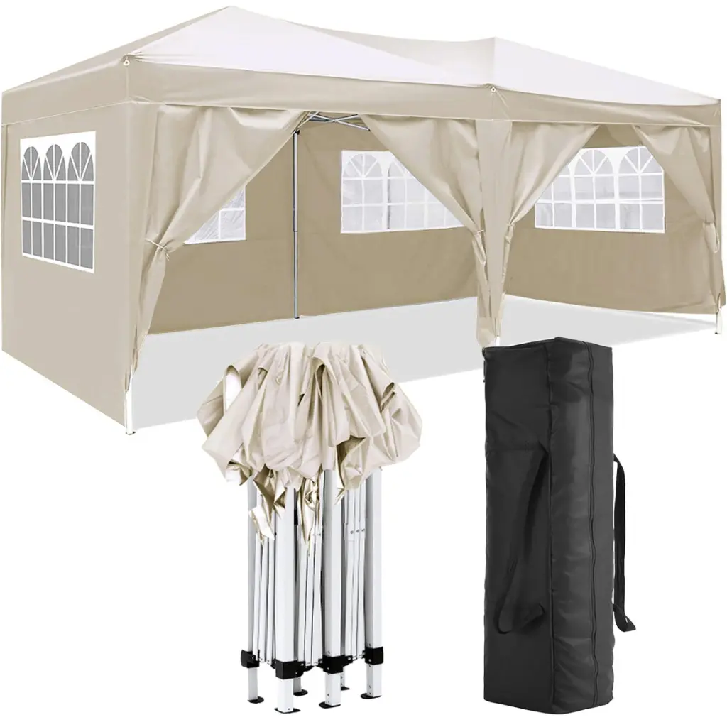 10x20 Folding Canopy 6 Removable Sidewalls Outdoor Event Shelter Tent sunlight store