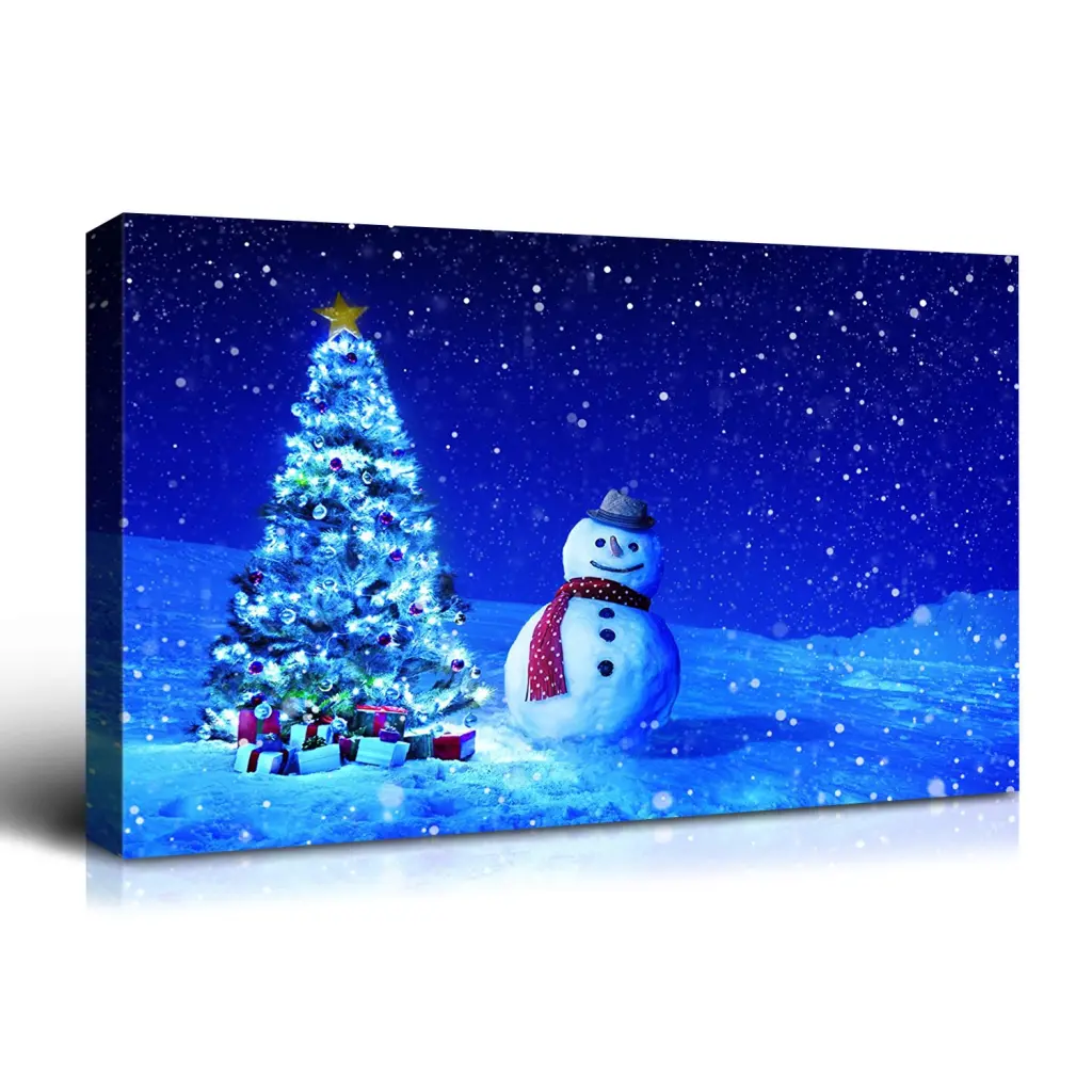 Framed Canvas Wall Art Decor Painting Christmas Christmas Tree looife art