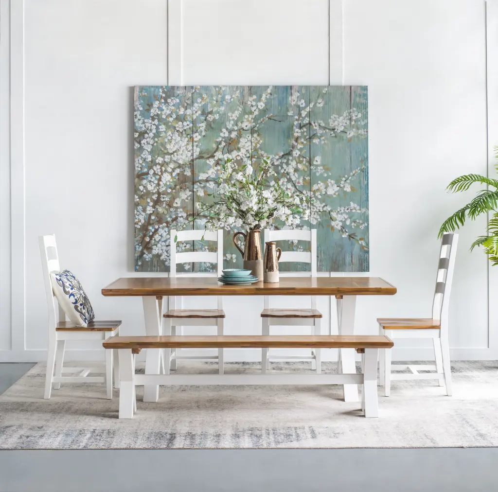 18.5X59 Inch Saison White Cherry Blossom Canvas Print Wall Decor Living Room w2078