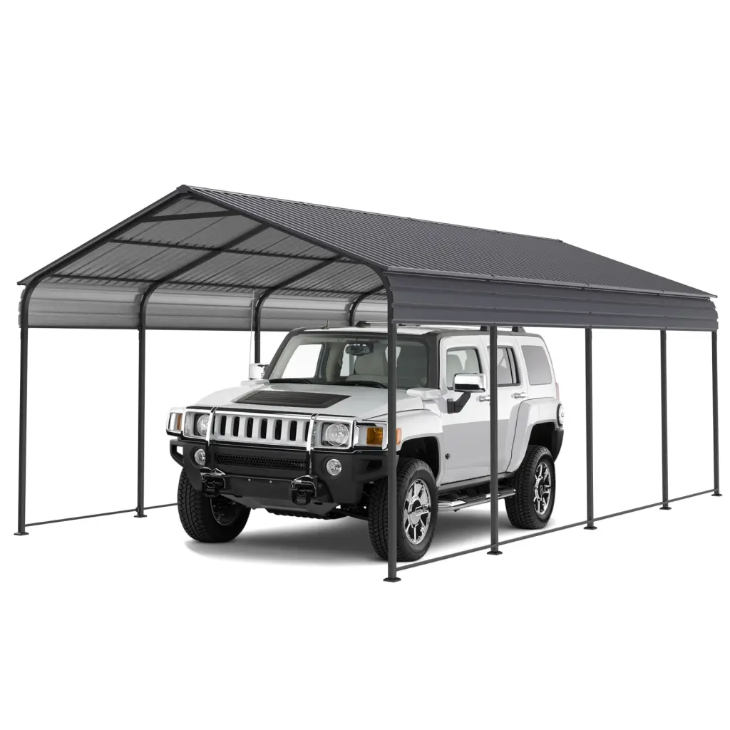 Video Deal Metal Carport 12x20 Ft Heavy Duty Galvanized Steel Roof bei you