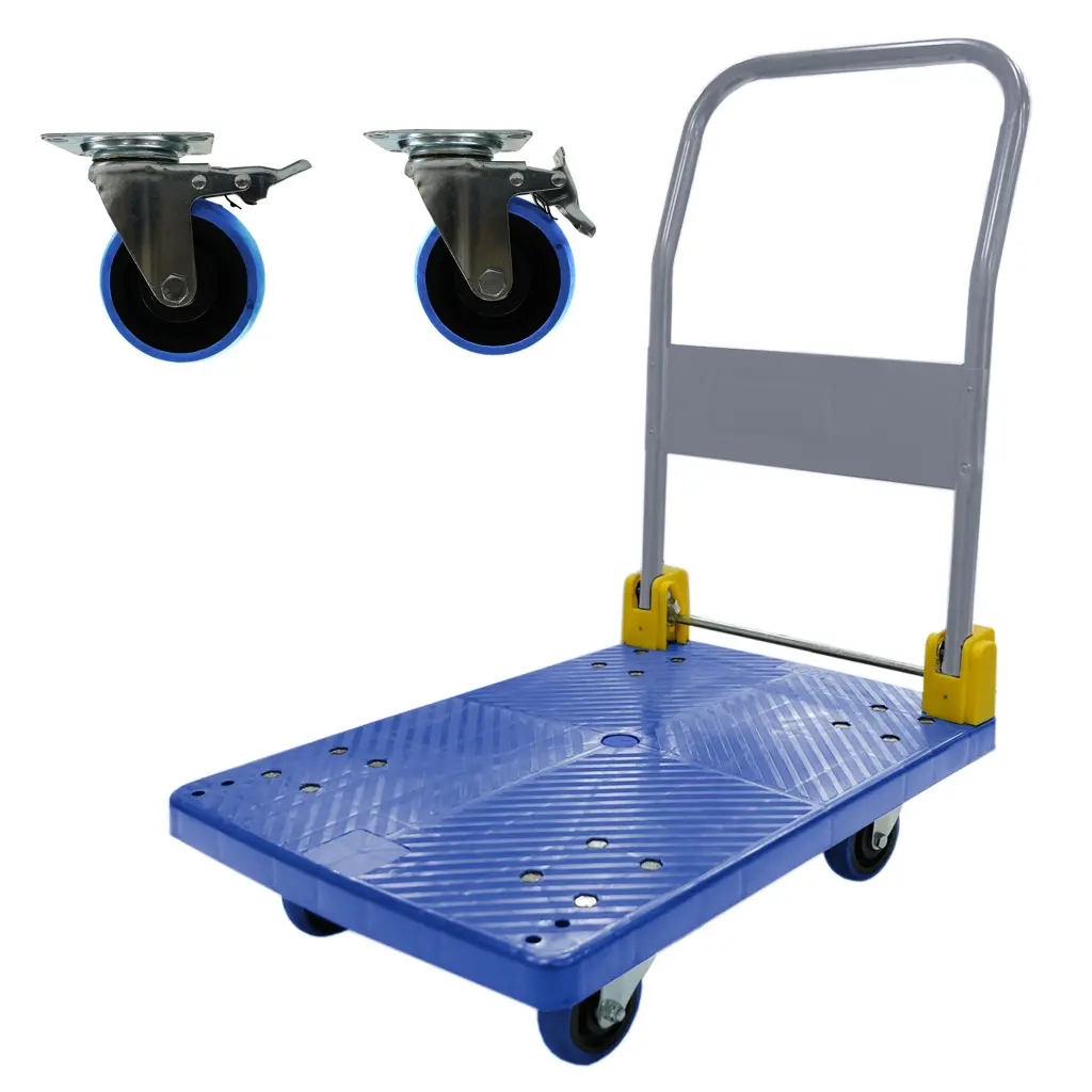 Collapsible Platform Push Hand Truck Shopping Basket 440 Lbs Capacity urban