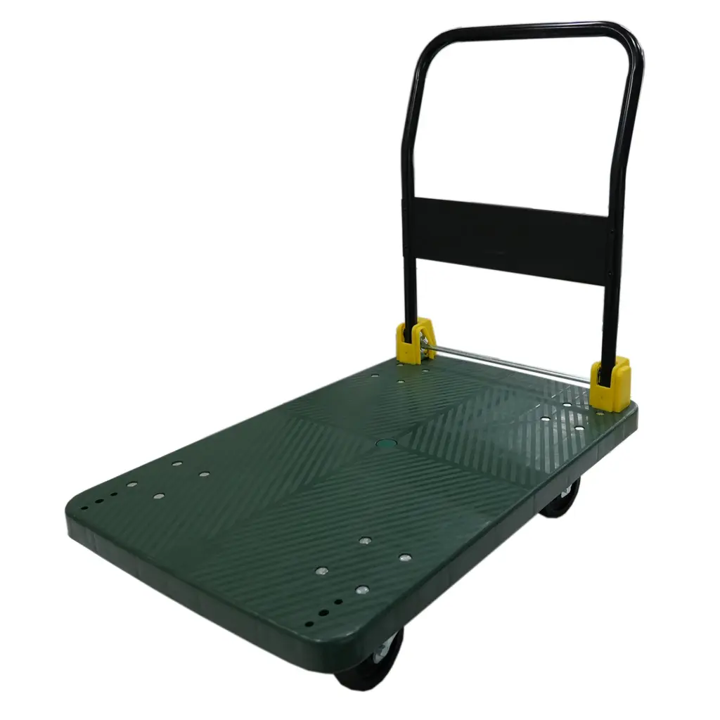 Collapsible Platform Push Hand Truck Shopping Basket 880 Lbs Capacity Green urban