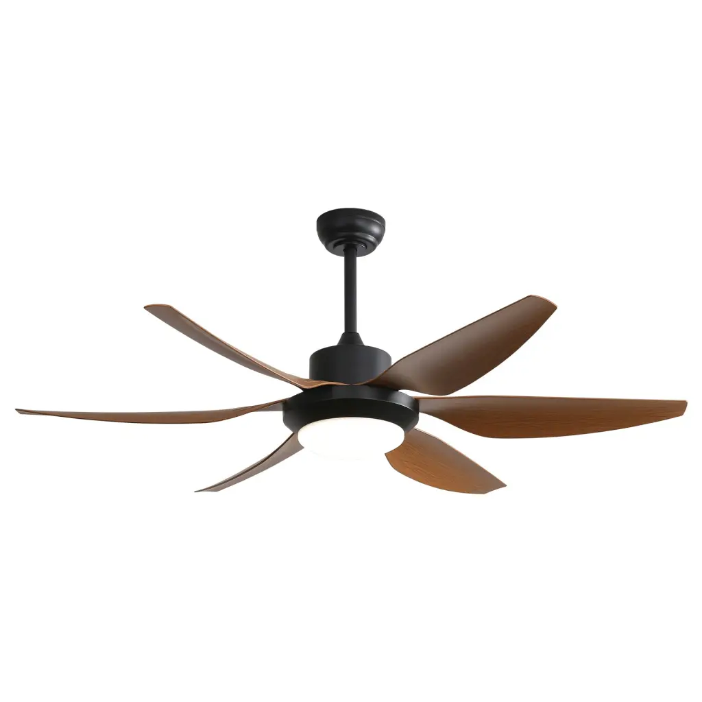 54 Inch Indoor Ceiling Fan Dimmable LED Light ABS Blades Remote Control