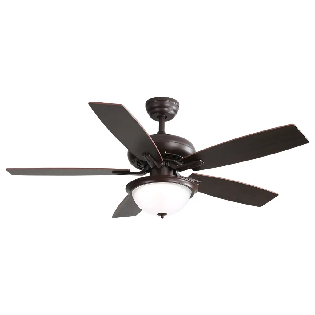 52 Inch Indoor Ceiling Fan 3 Speed Wind 5 Plywood Blades Remote Control