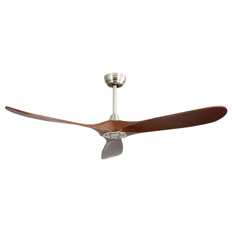 60 Inch Indoor Modern Ceiling Fan 6 Speed Remote Regulation 3 Solid Wood Blade