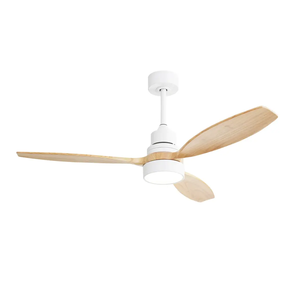 52 Inch Indoor Modern White Ceiling Fan Remote Control