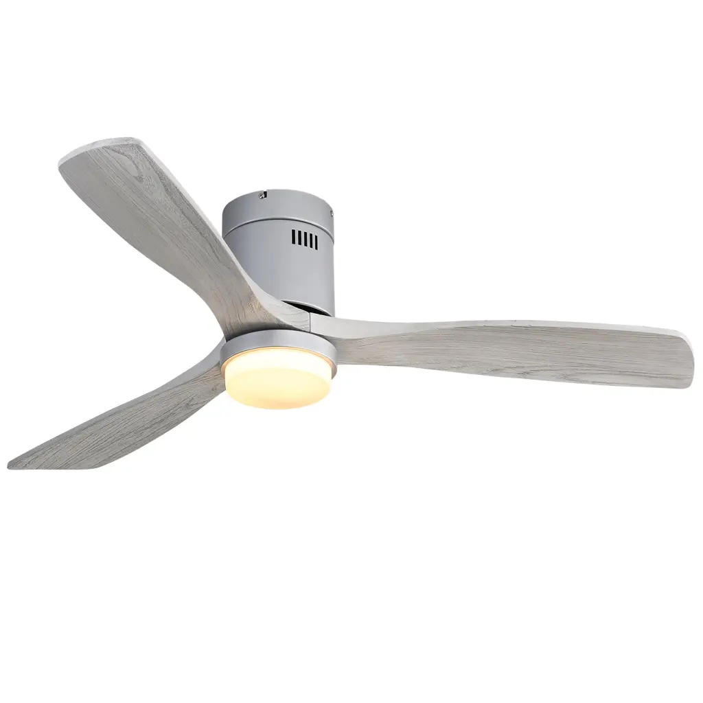 52 Inch Timberen Ceiling Fan 18W LED Light 3 Solid Timber Blades Remote Control