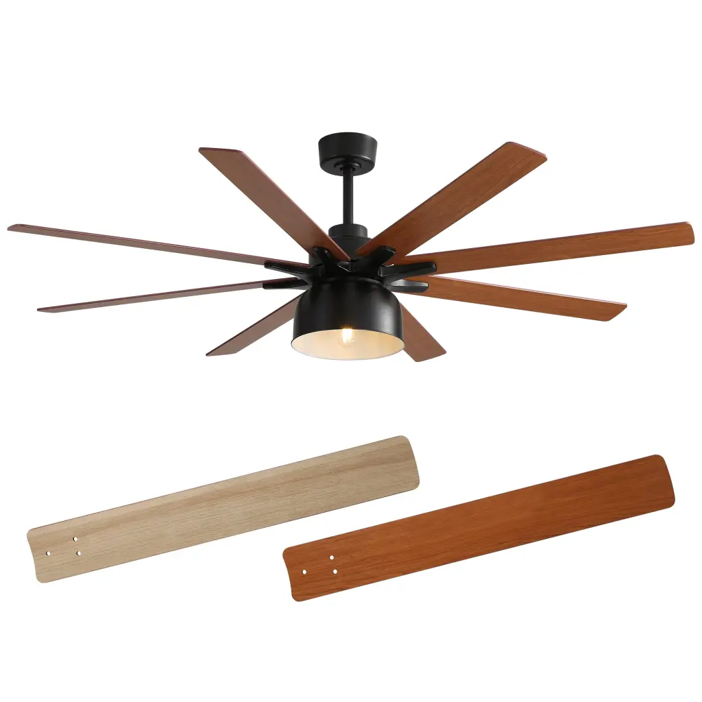 52 Inch Ceiling Fan 6 Speed Wind 8 Dual Hue Blades Remote Control ceiling fan with light
