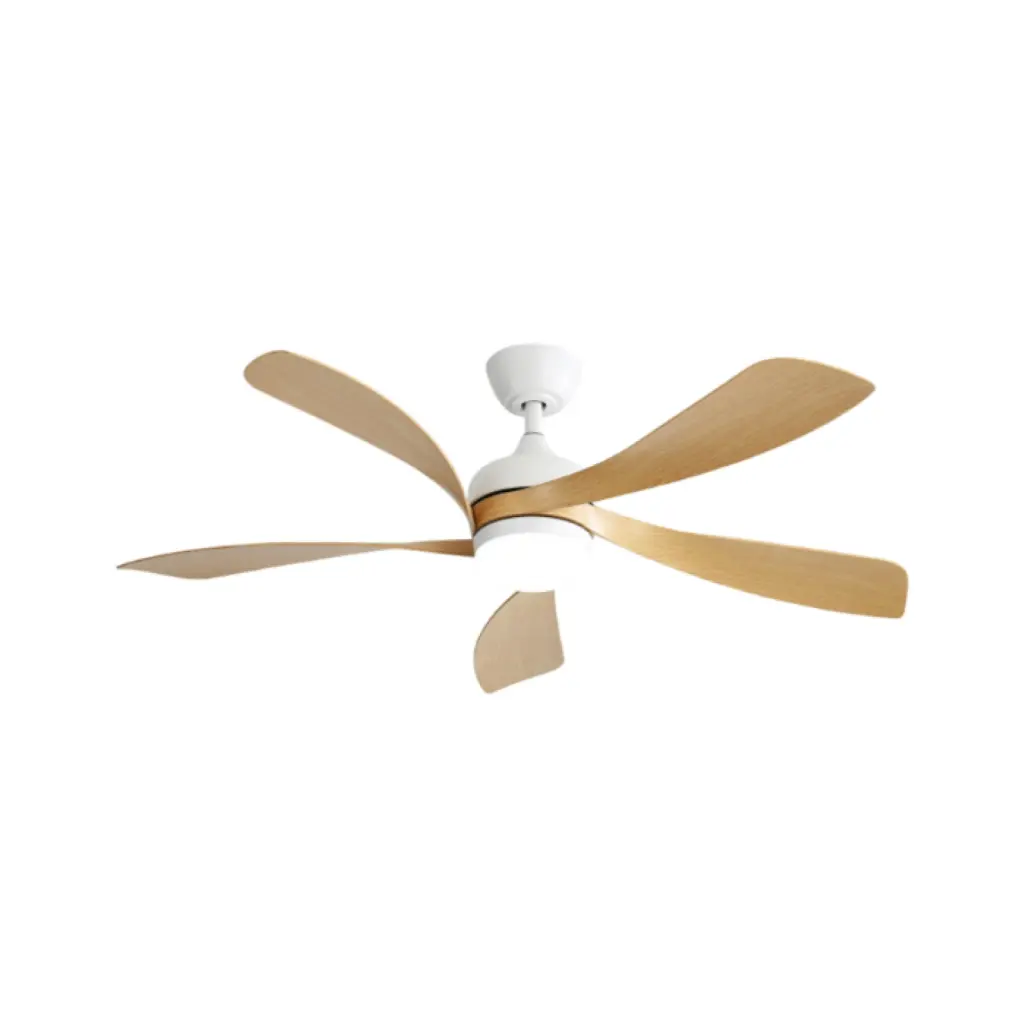 52 Inch Modern LED Ceiling Fan 3 Hue Dimmable Lights and 5 ABS Blades ceiling fan with light