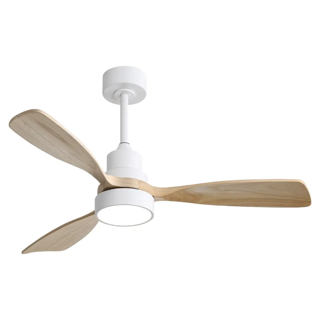 48 Inch Modern S 3 Wood Fan Blade Noiseless Reversible Motor Intelligent Remote Ceiling Fan ceiling fan with light