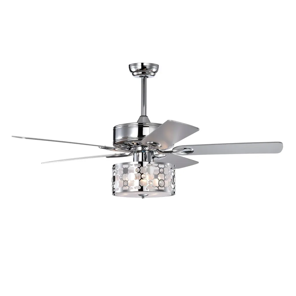 52 Inch Elegant Ceiling Fan Light Remote Glass Chandelier Fan 5 Blade Modern Ceiling Fan hengermei