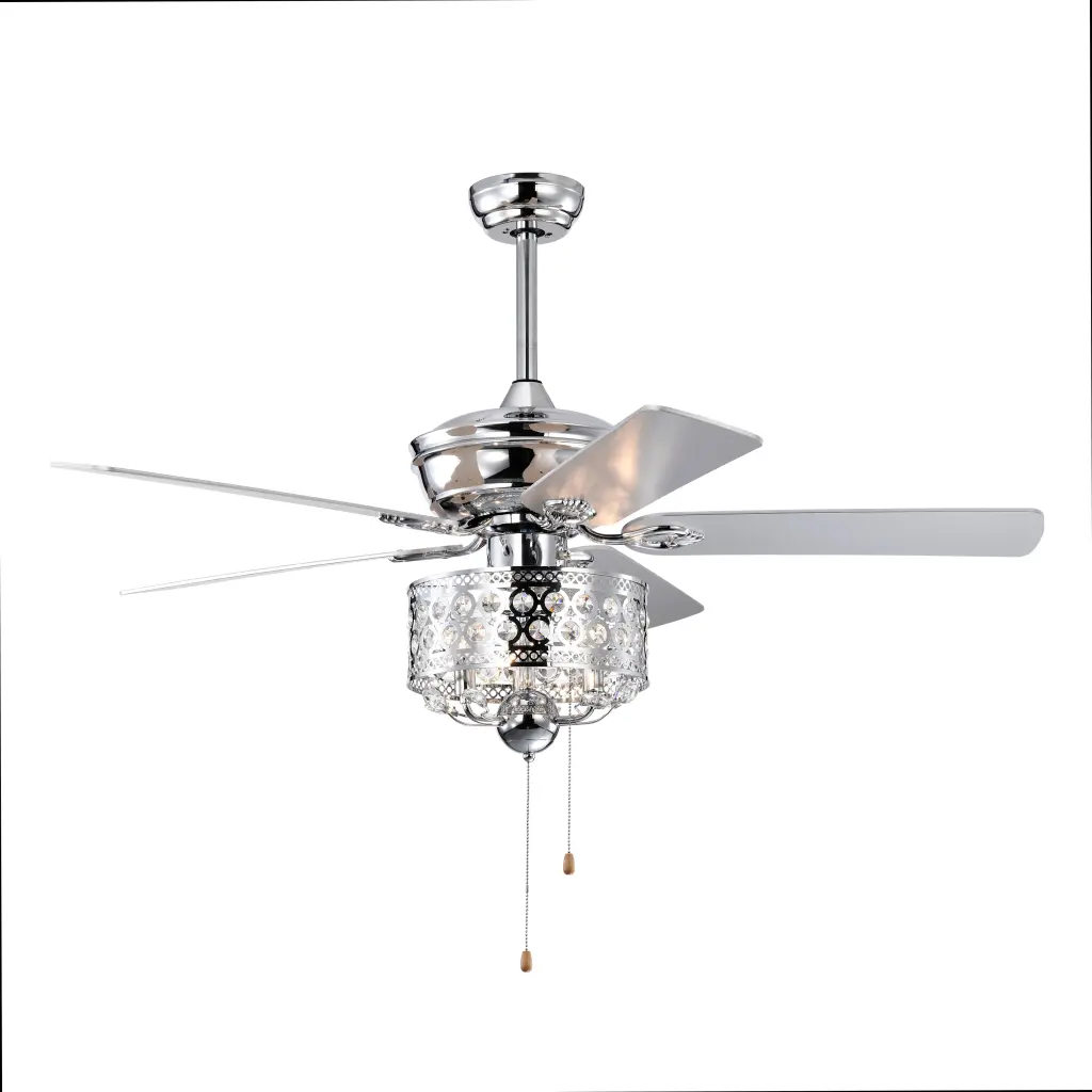 52 Inch Indoor Ceiling Fan Pull Chain and Reversible AC Motor hengermei