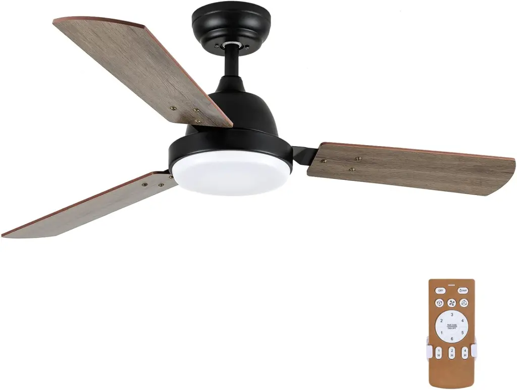 44 Inch Ceiling Fan LED Light and Remote Control 6 Speed Modes w1134dhs