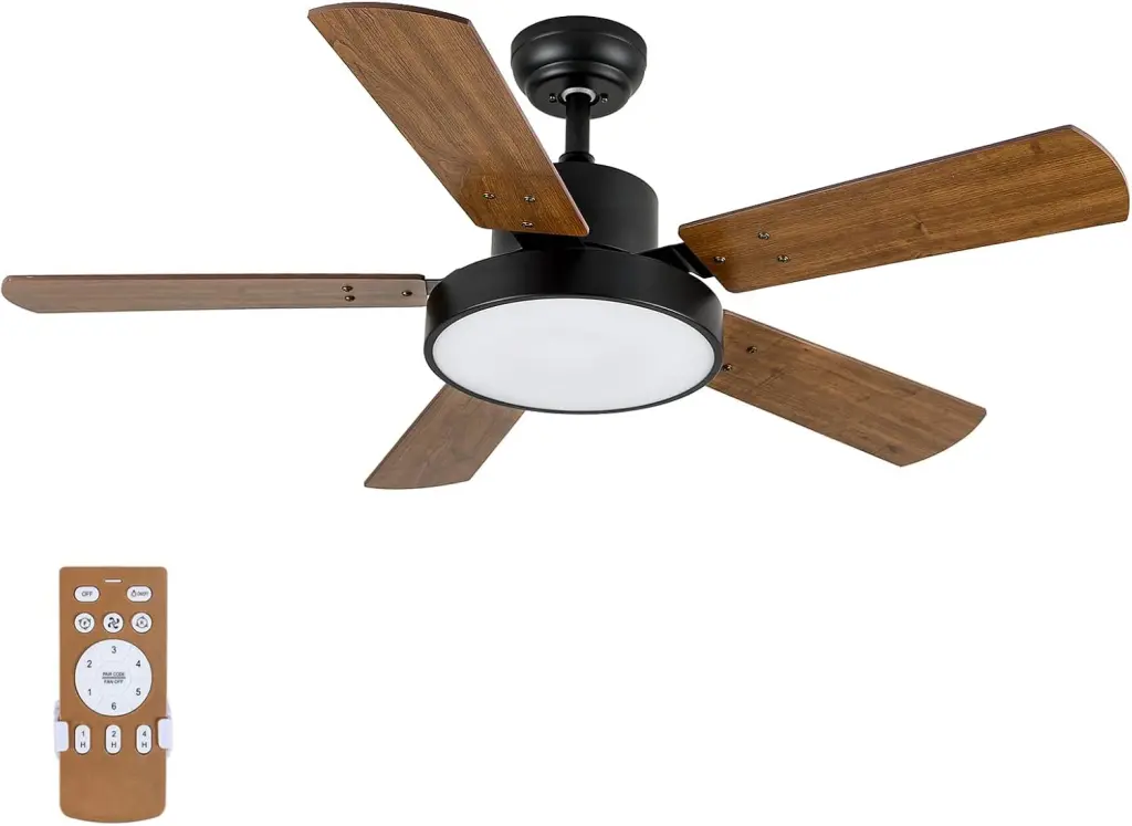 44 Inch Ceiling Fan LED Light And Remote Control 6 Speed Modes w1134dhs