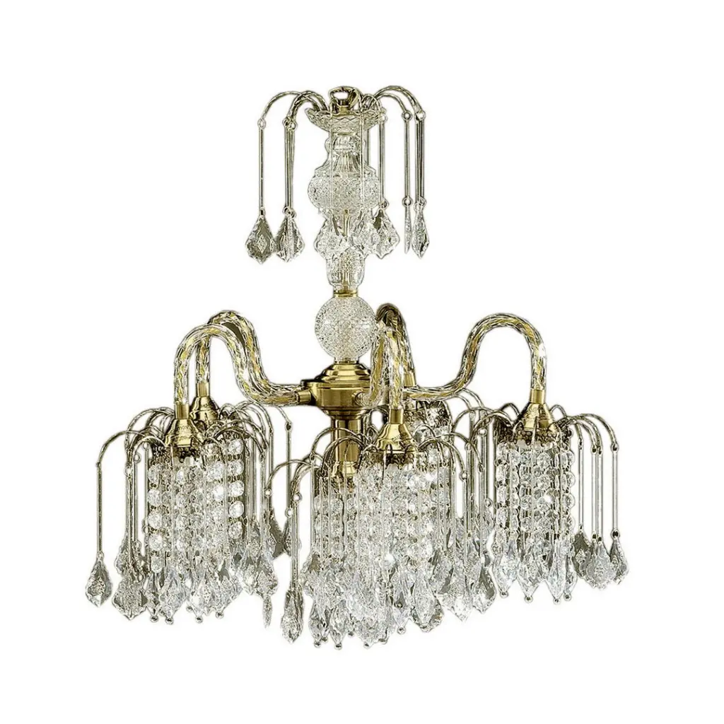 25 Inch Tall Metallic Chandelier Antique Copper Alloy Finish And Glass Accent Lighting california home