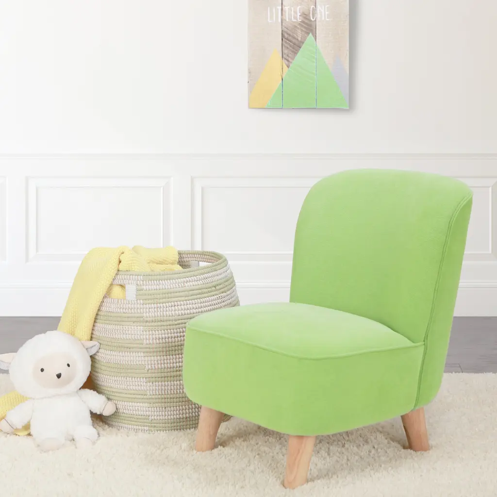 Juni Kids Chair Green Apple Green Fabric Children's Seating b2714