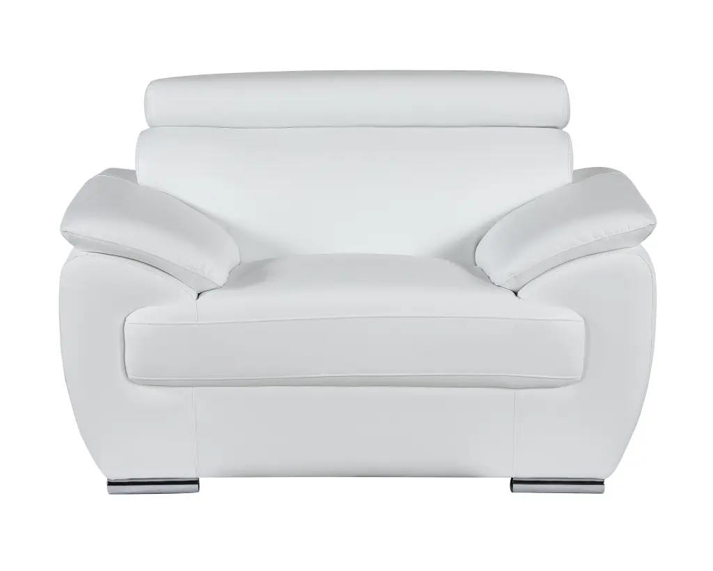 Authentic Hide Chair White Foam Modern Living Room global united