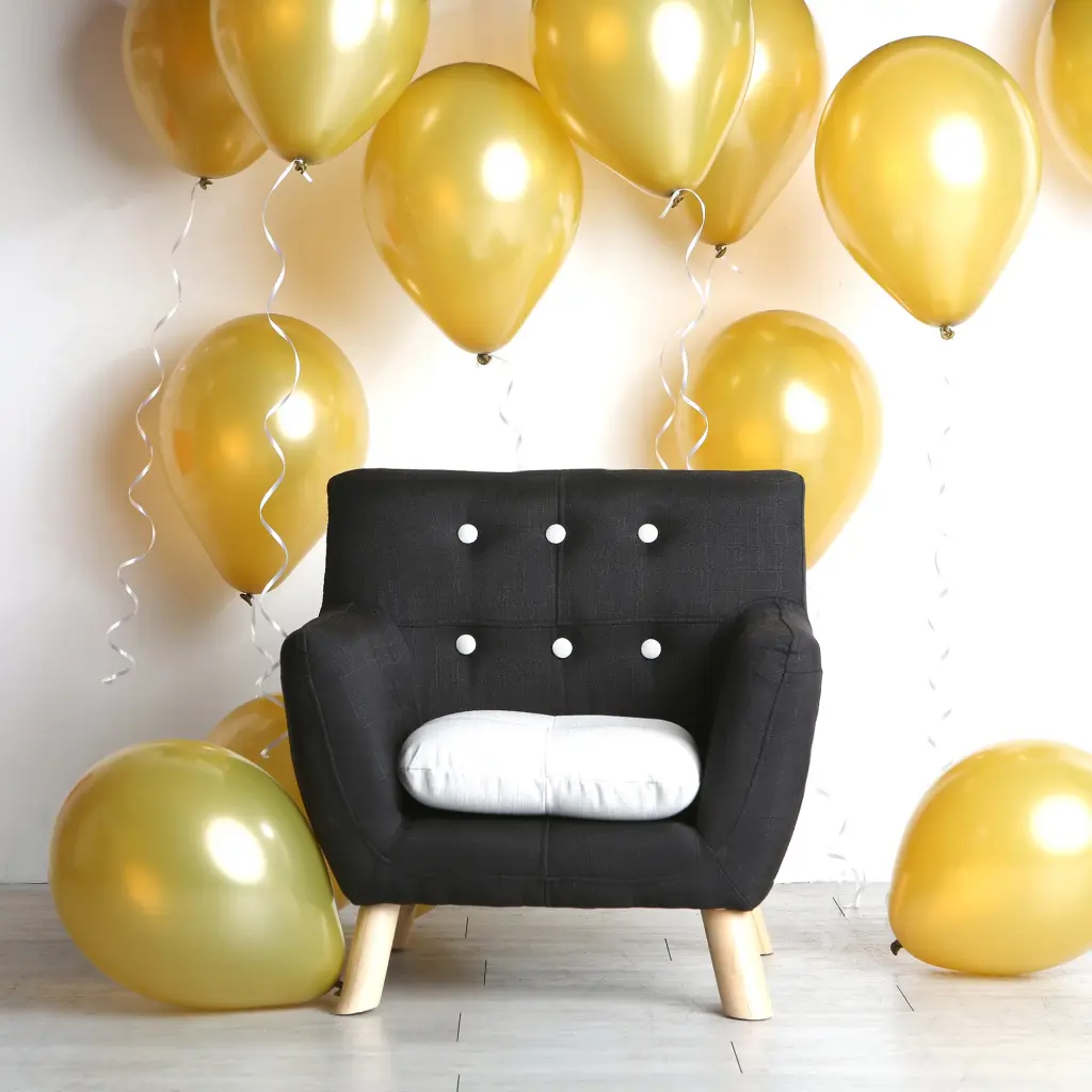 Jacey Kids Patchwork Chair Tuxedo Patchwork Black Dark Walnut Material second story home