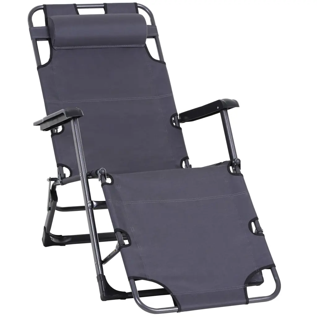Outsunny Folding Chaise Lounge Chair Outside 2 1 Tanning Chair aosom business