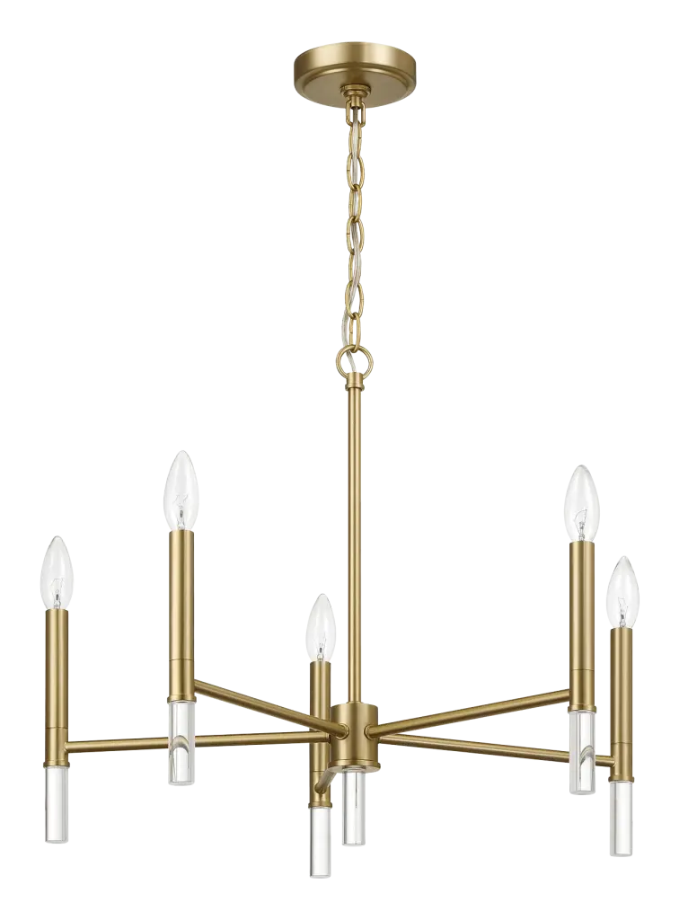 Courtyard Five Light Precious Metal Copper Alloy Candle Light Chandelier 24 Inch Wide ashcroft furniture