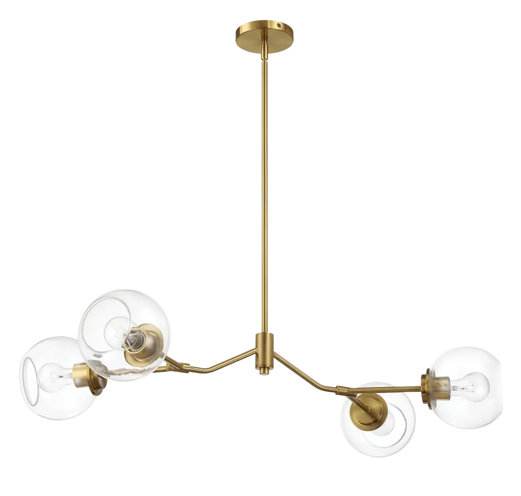 Jewel Four Lights Modern Farmhouse Chandelier Ceiling Hanging Light Fixture ashcroft furniture