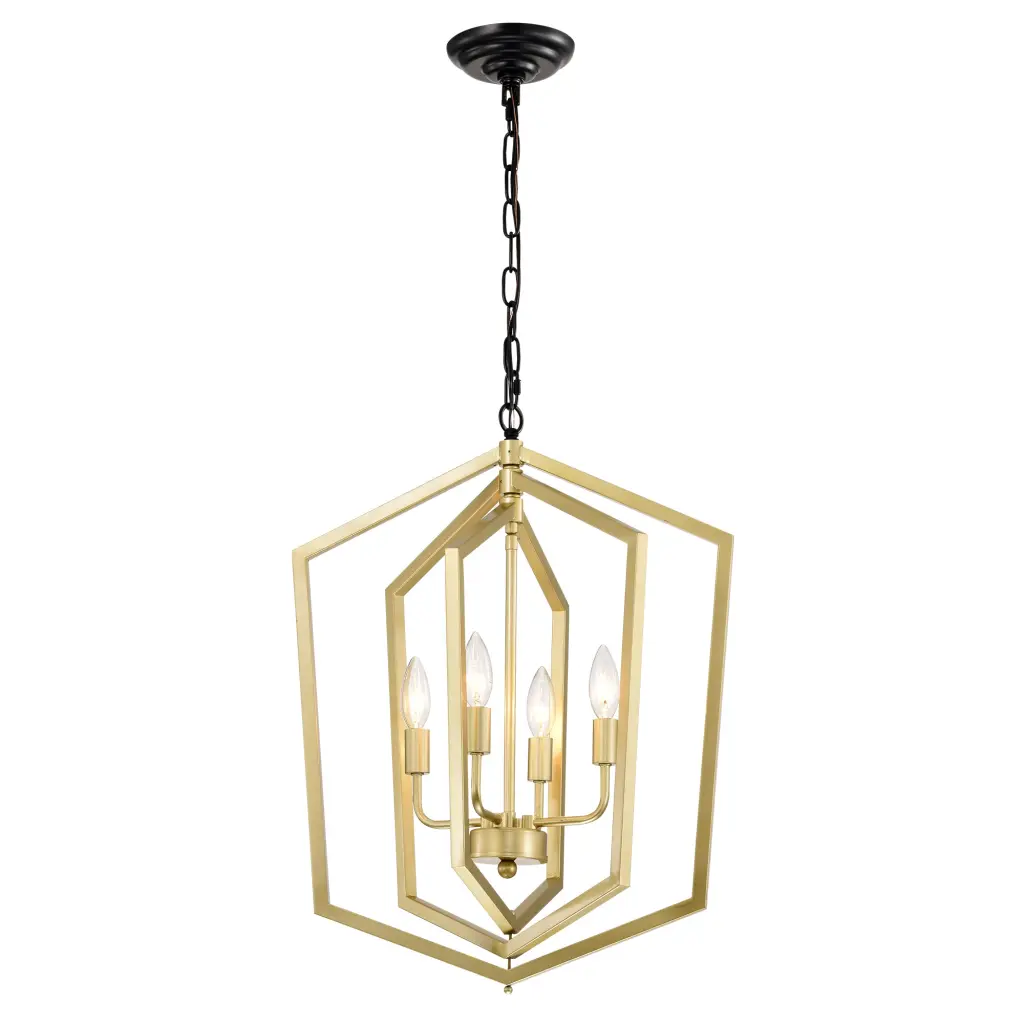 4 Light Farmhouse Kitchen Chandelier Vintage Cage Light Fixture Adjustable Dining Room Lighting hengermei