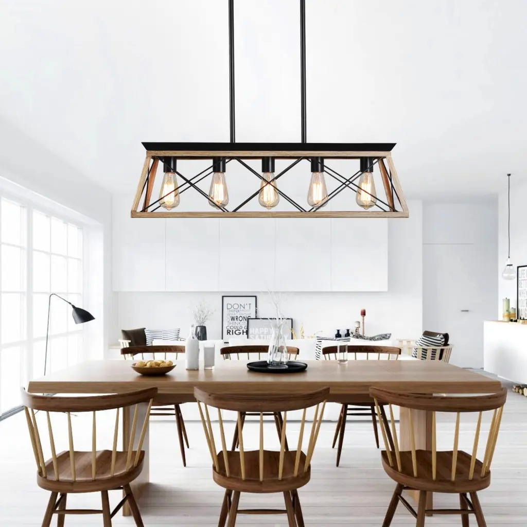 5 Light Farmhouse Chandeliers Dining Room Same As W134067497 L1002 lighting commune