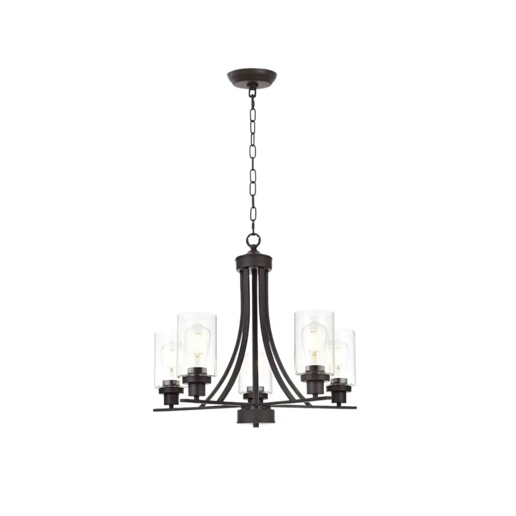 Rustic Kitchen Island Chandelier Lamp 5 Light Oil Rubbed Bronze prohome