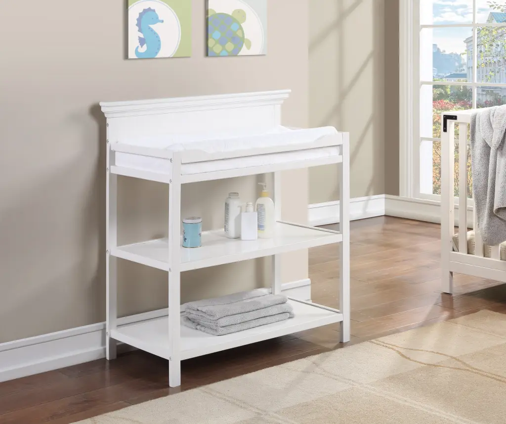 Universal Changing Table White Solid Timber Baby Furniture simple living