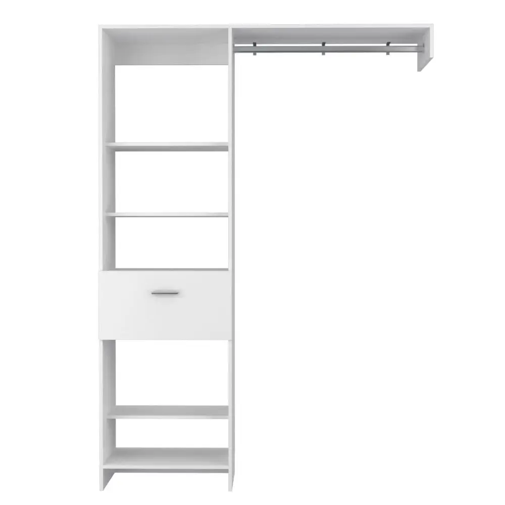 150 Closet System British Bedroom White Particle Board Wardrobe treevol furniture