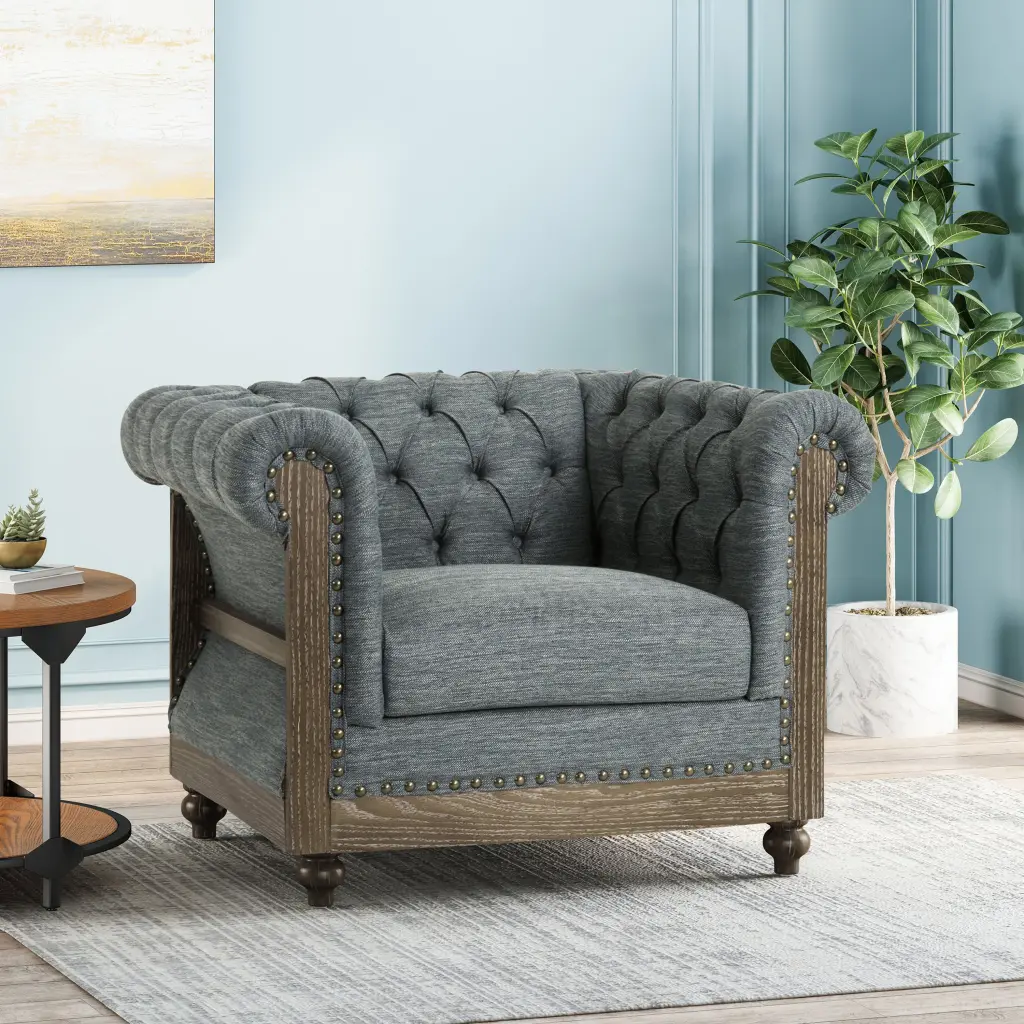 Club Chair Charcoal Material nh-ihave
