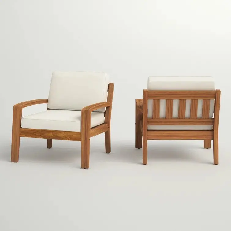 Grenada Club Chair Beige Metal Frame Water-Resistant Lounge Chair nh-purenest