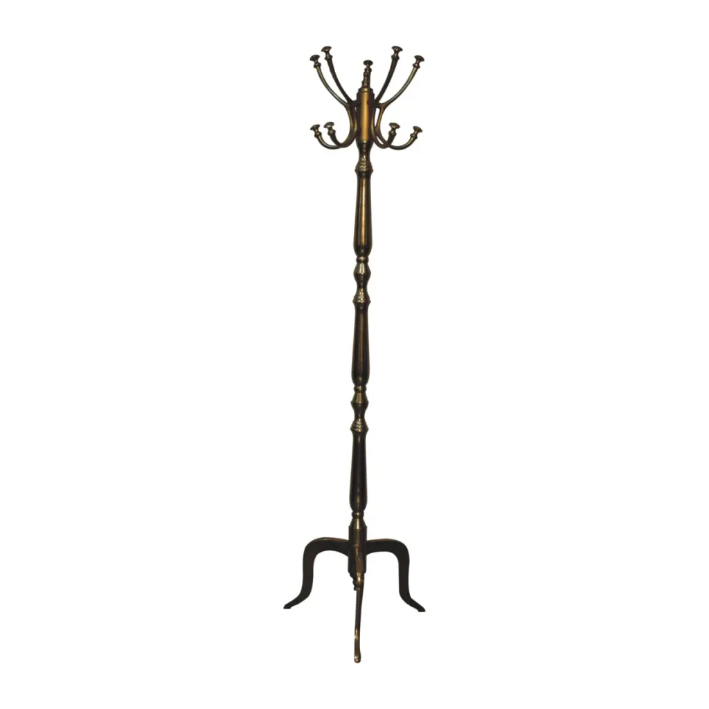Gold Contemporary Aluminium Metallic Coat Stand Primary Living Space Entryway artisan furniture