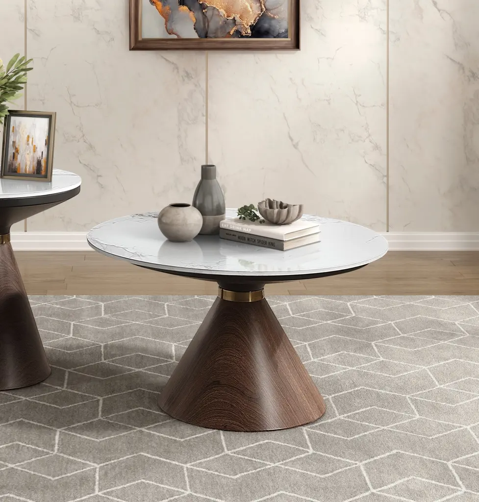 Premium White Sintered Marble Cocktail Table Modern Living Room Furniture kanepe