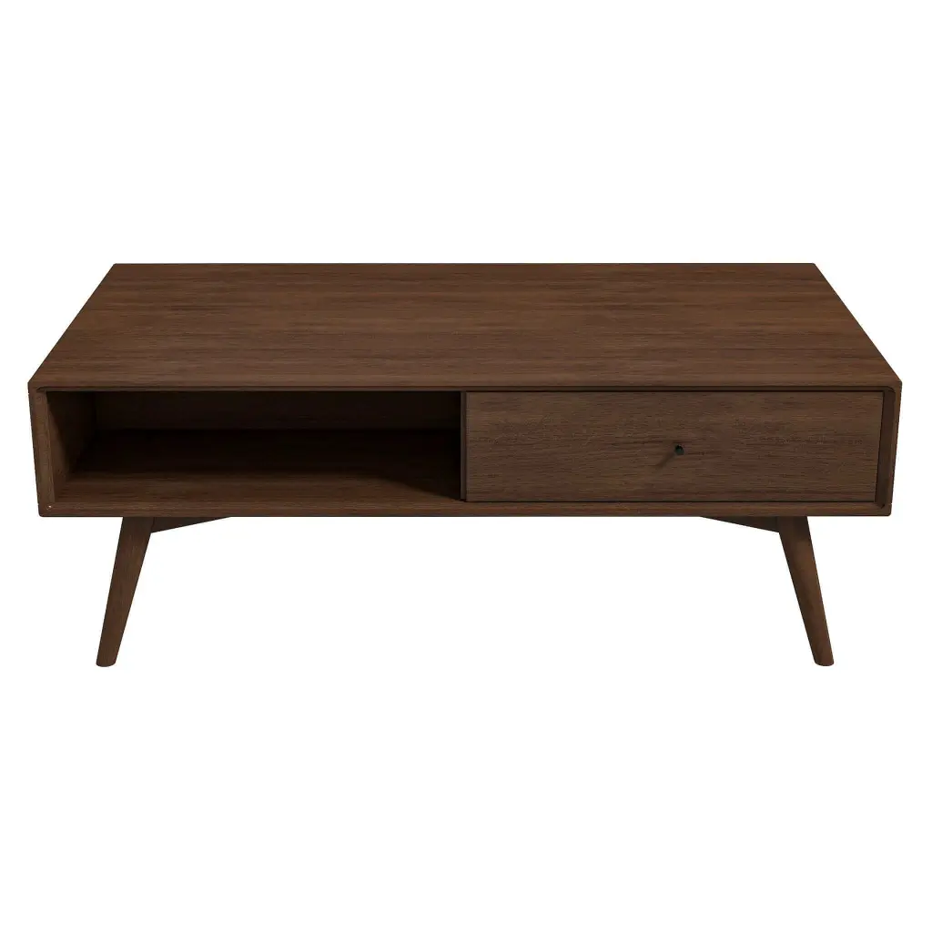 Caroline Walnut Coffee Table Walnut Brown Open Storage Furniture ashcroft furniture