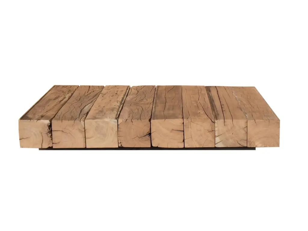 Ultramodern Low Laying Solid Timber Coffee Table Brown Light Brown Living Room Furniture atlantic solid wood furniture