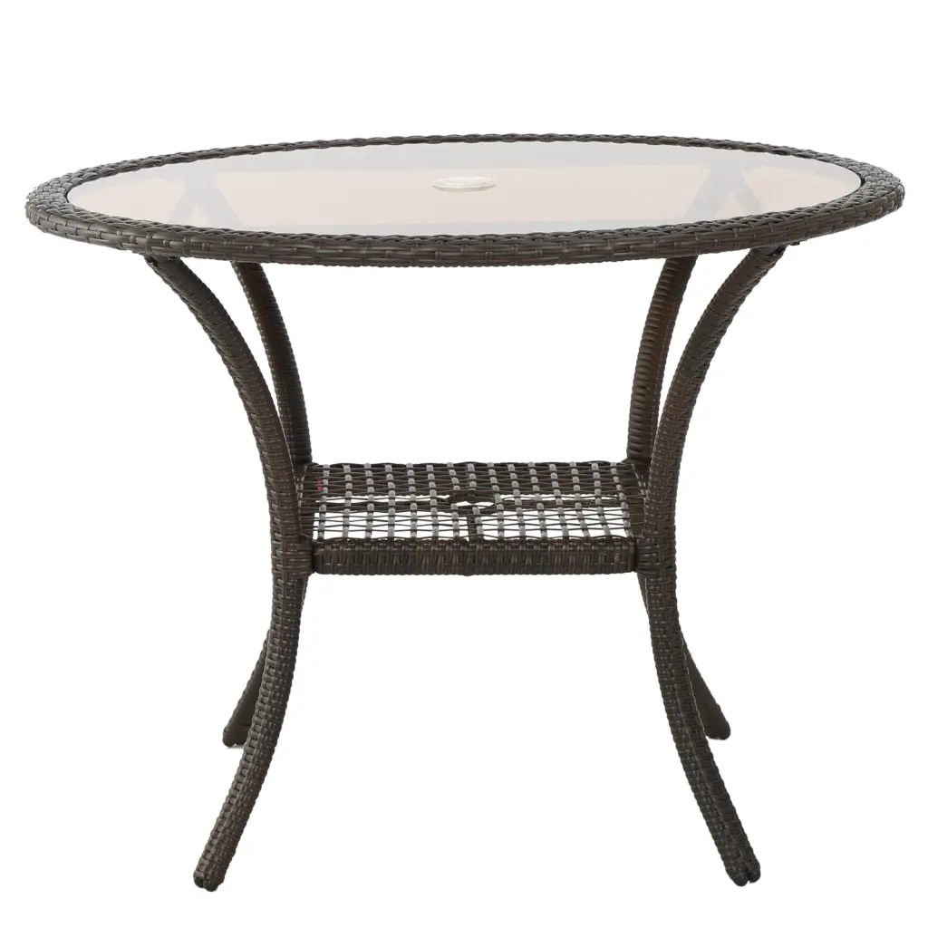 Antique Brown Rattan Crystal Table - Elegant Home Decor Centerpiece comfortcove-can