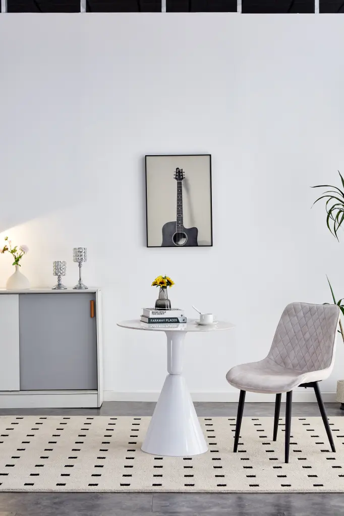 White Coffee Table Modern Design Balcony and Dining Use d-n furniture